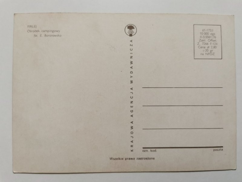 FIRLEJ. OŚRODEK CAMPINGOWY FOT. BARANOWSKA