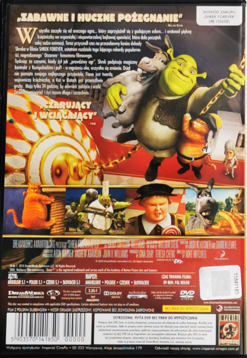 DVD. SHREK FOREVER - OSTATNI ROZDZIAŁ