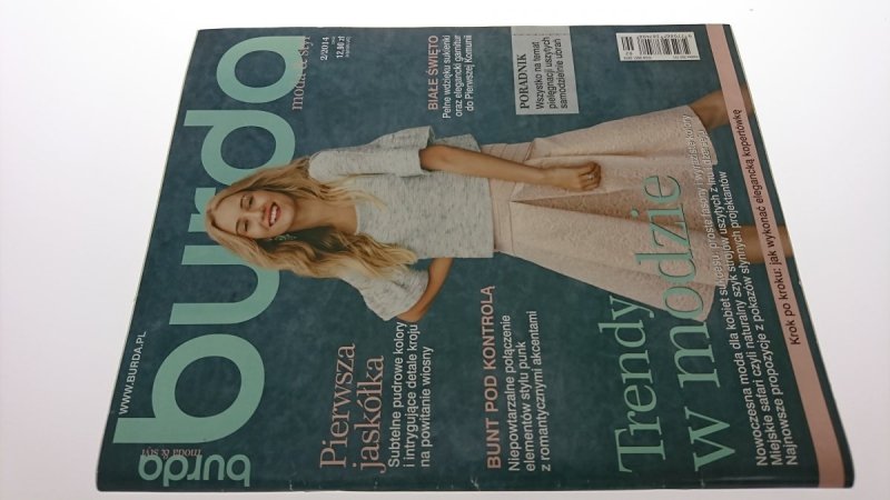 BURDA NR 2/2014 TRENDY W MODZIE