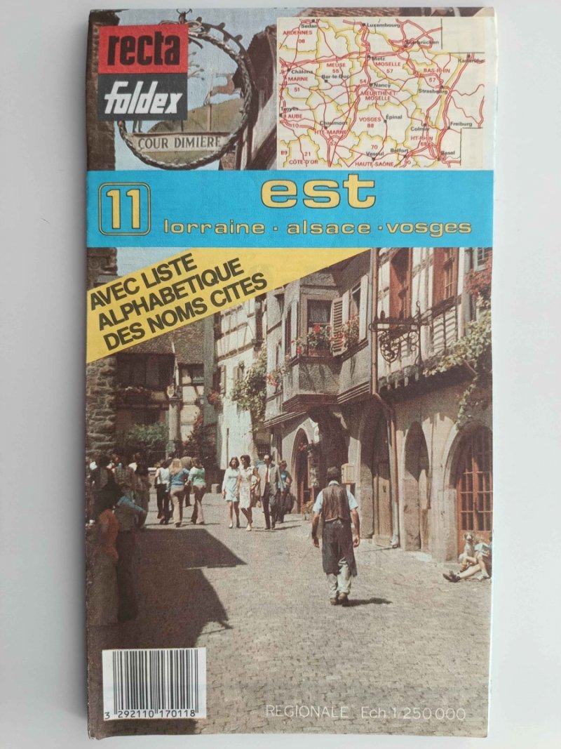 EST 11 LORRAINE ALSACE VOSGES 1:250 000