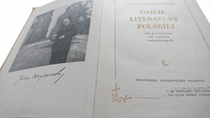 DZIEJE LITERATURY POLSKIEJ - Krzyżanowski 1970