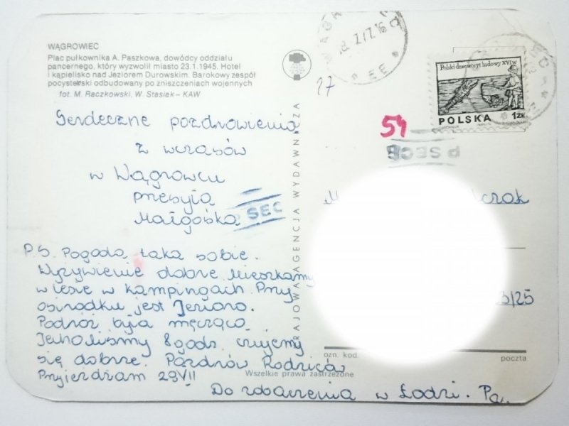 WĄGROWIEC. PLAC PUŁKOWNIKA A. PASZKOWA I INNE FOT. RACZKOWSKI, STASIAK