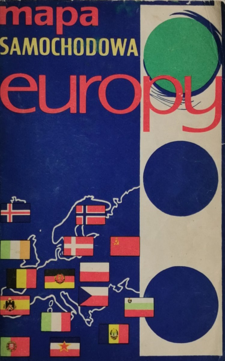 MAPA SAMOCHODOWA EUROPY 1974