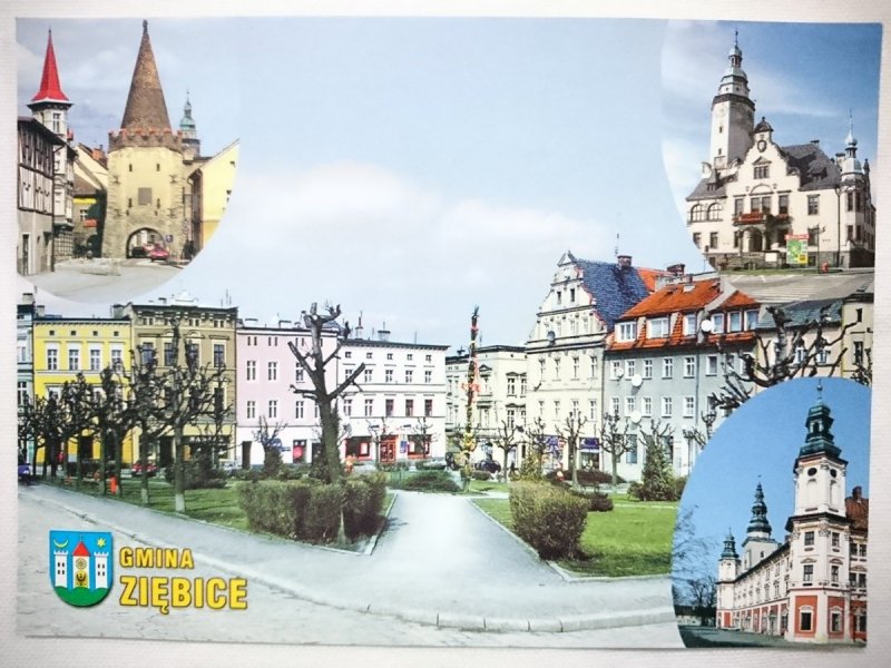 GMINA ZIĘBICE. BRAMA PACZKOWSKA, RYNEK, RATUSZ HENRYKÓW - OPACTWO CYSTERSÓW