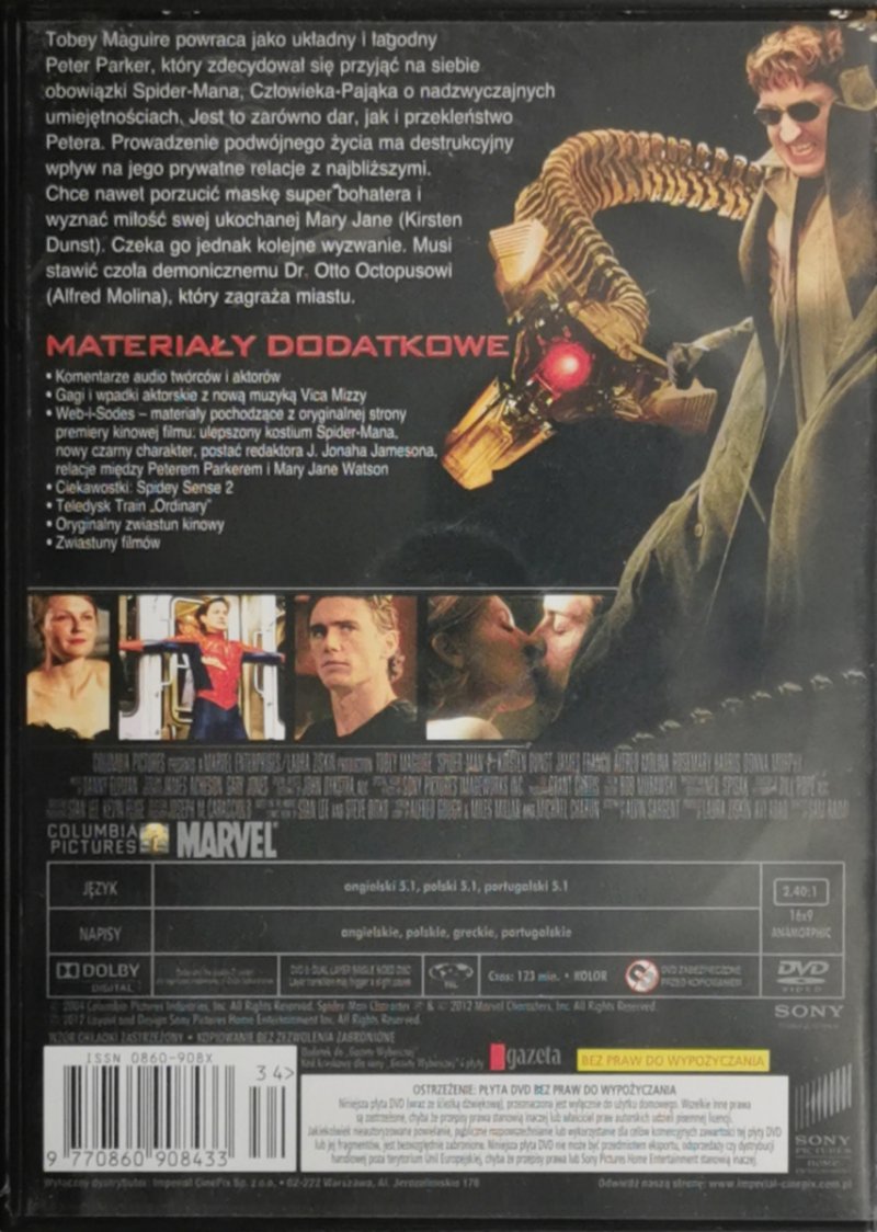 DVD. SPIDER-MAN 2