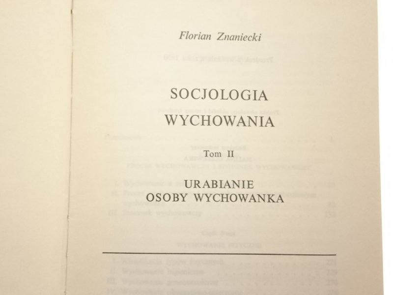 SOCJOLOGIA WYCHOWANIA TOM II - Znaniecki 1973