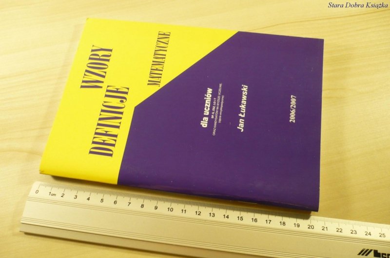 WZORY DEFINICJE MATEMATYCZNE - Łukawski 2006/07