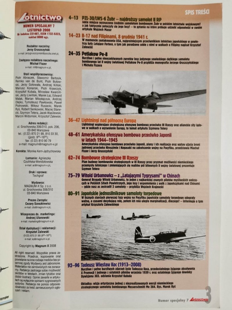 LOTNICTWO NUMER SPECJALNY 7 BOMBOWCE STRATEGICZNE III RZESZY PETLAKOW PE-8 