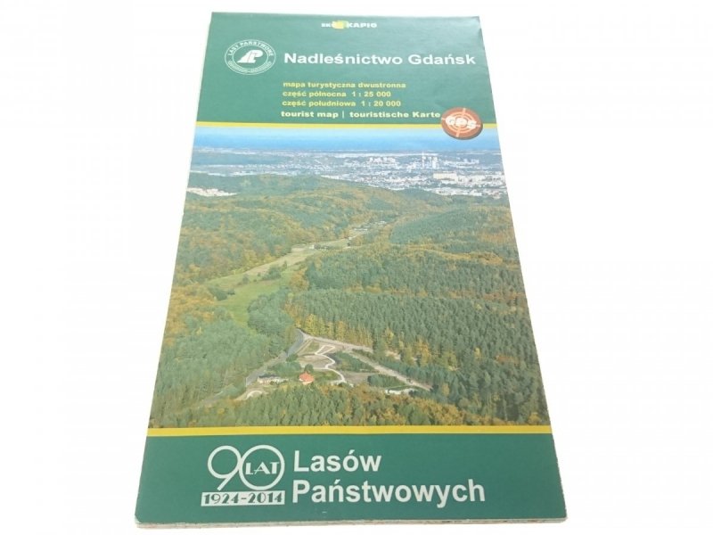 NADLEŚNICTWO GDAŃSK. MAPA TURYSTYCZNA DWUSTRONNA