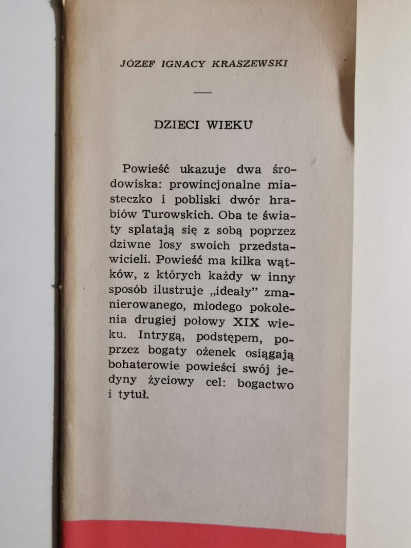 DZIECI WIEKU - Józef Ignacy Kraszewski 