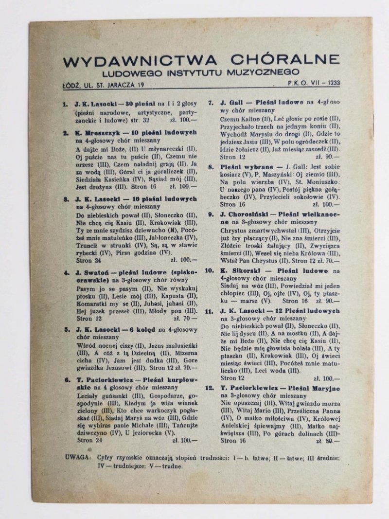 PORADNIK MUZYCZNY ROK II NR 3 (13) MARZEC 1948 r.