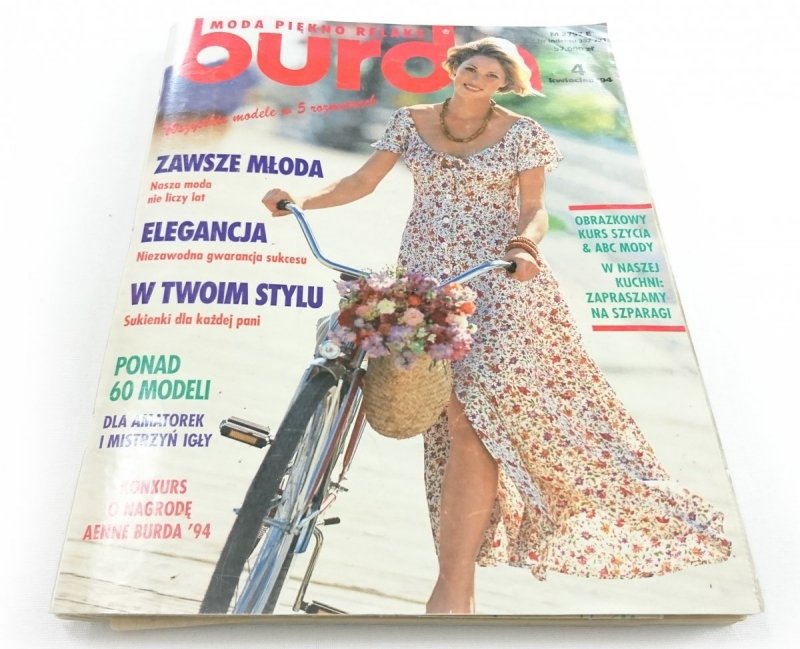 BURDA NR 4 KWIECIEŃ '94 ZAWSZE MŁODA; ELEGANCJA