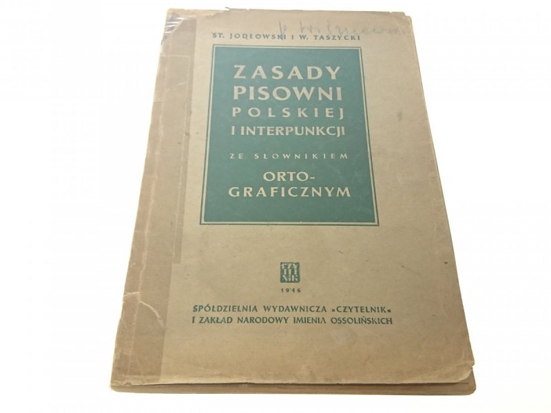 ZASADY PISOWNI POLSKIEJ I INTERPUNKCJI (1946)
