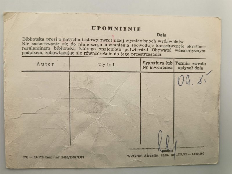 KARTA KORESPONDENCYJNA ZNACZEK KACZKA