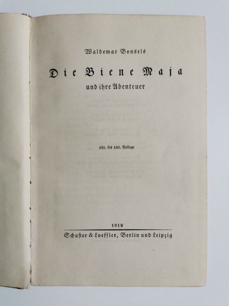 DIE BIENE MAJA - Waldemar Bonsels 1919