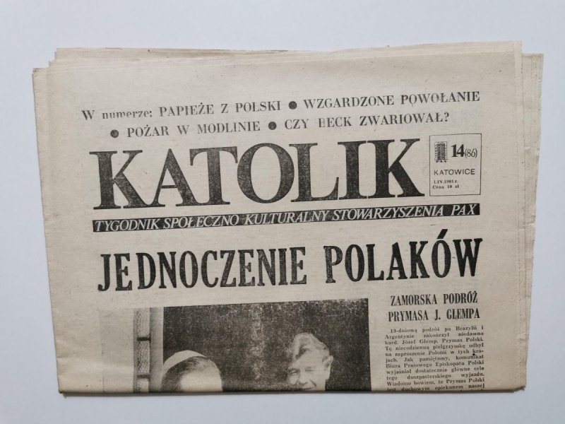 KATOLIK NR14 (86) KATOWICE 1.IV.1984 r.