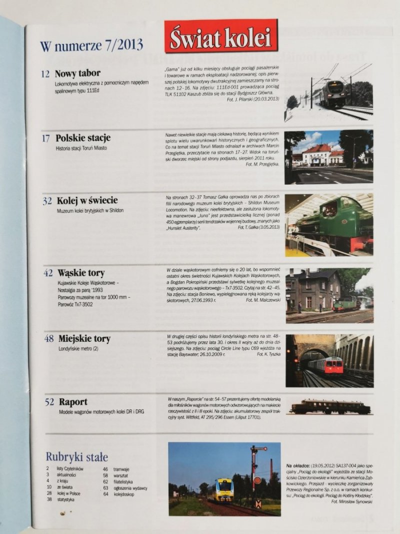 Miesięcznik. Świat kolei 07/2013