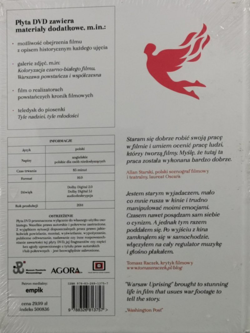 DVD. POWSTANIE WARSZAWSKIE. DRAMAT WOJENNY NON-FICTION