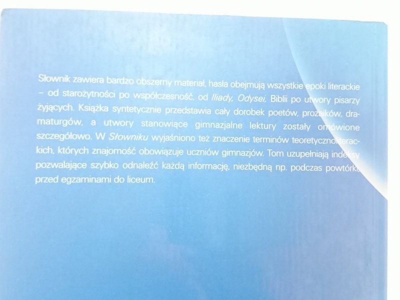 SŁOWNIK LEKTUR DO GIMNAZJUM - M. Chrzanowski 2003