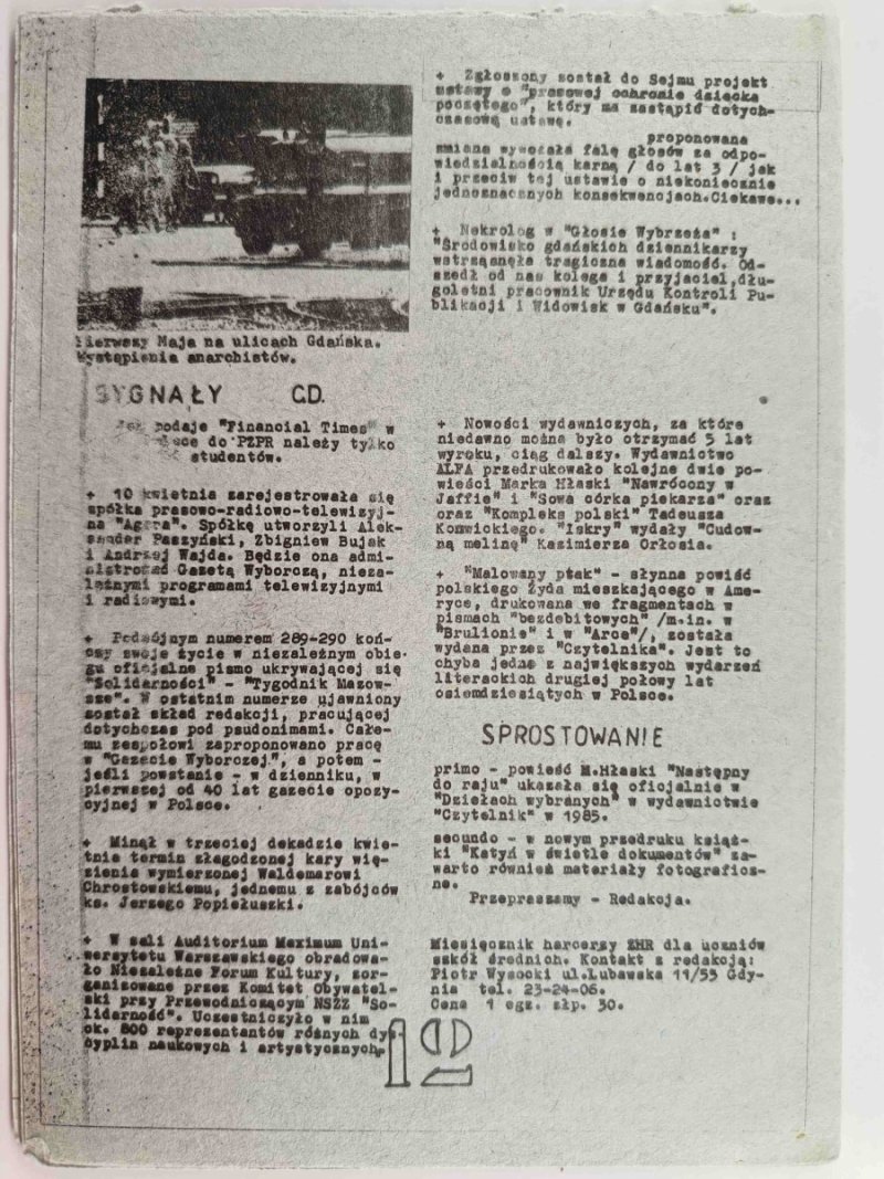 WTYCZKA PISMO HARCERZY ZHR DLA MŁODZIEŻY SZKÓŁ ŚREDNICH