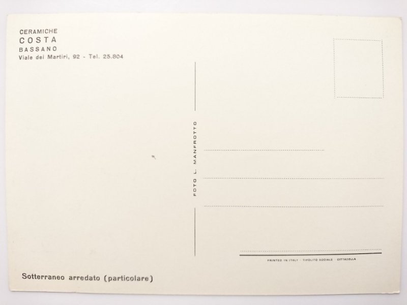 CERAMICHE. COSTA BASSANO. SOTTERRANEO ARREDATO (PARTICOLARE)