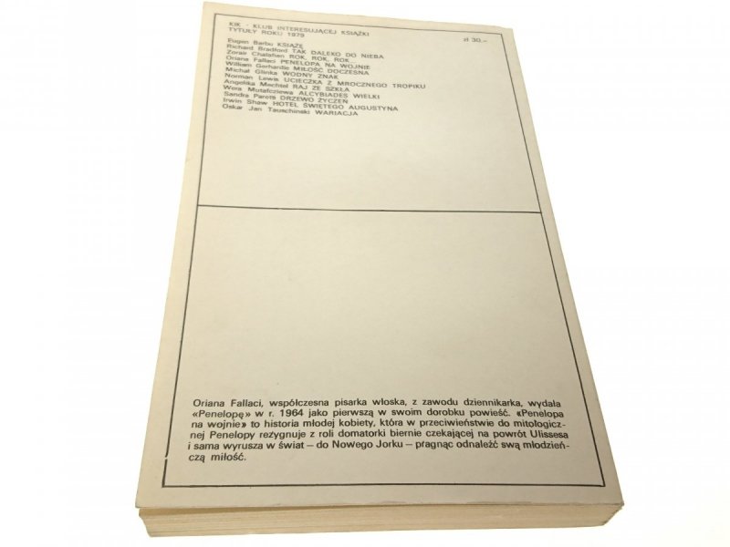 PENELOPA NA WOJNIE - Oriana Fallaci 1979