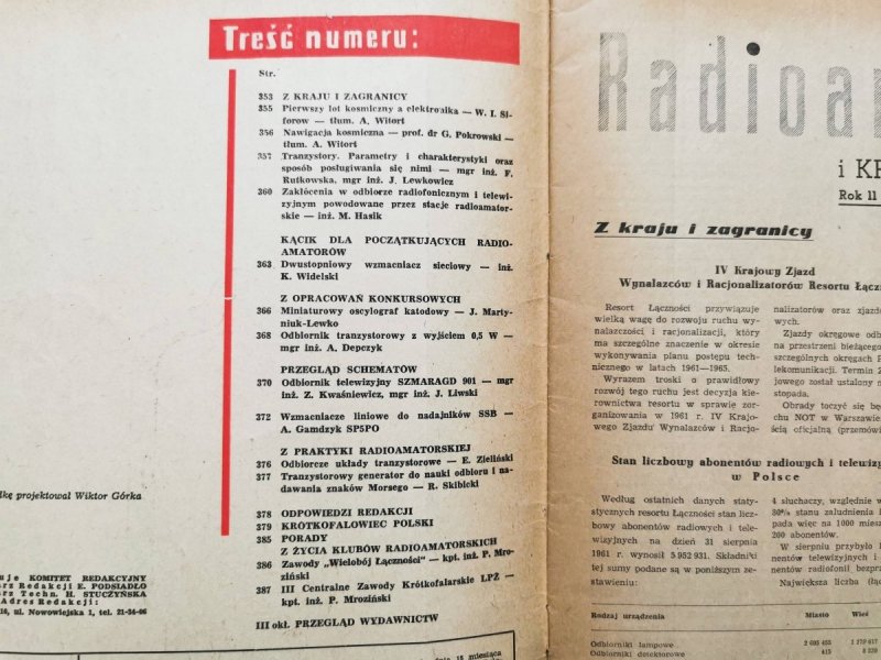 Radioamator i krótkofalowiec 11/1961