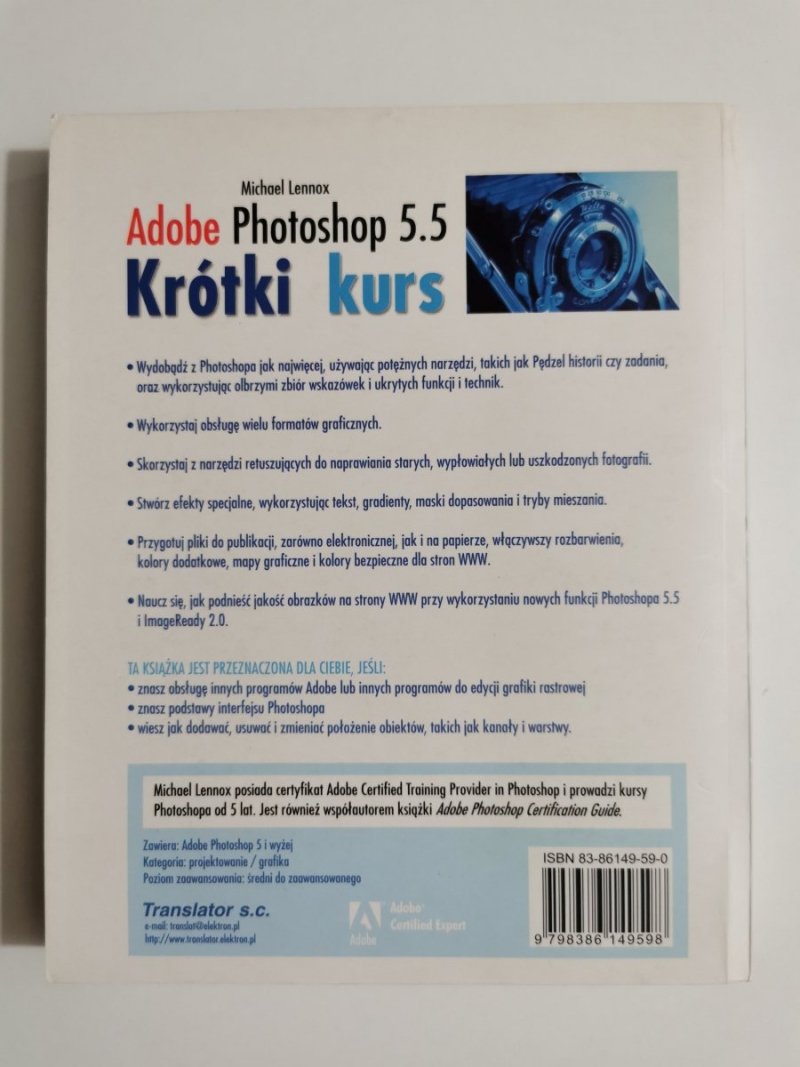 ADOBE PHOTOSHOP 5.5 KRÓTKI KURS - Michael Lennox 2000