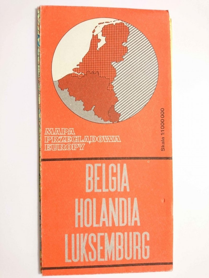 MAPA PRZEGLĄDOWA EUROPY. BELGIA HOLANDIA LUKSEMBURG 1981