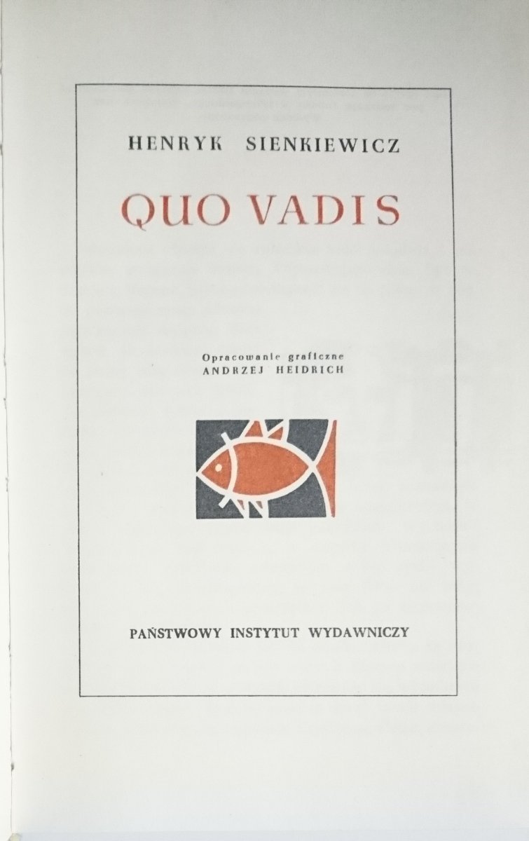 QUO VADIS - Henryk Sienkiewicz 1972