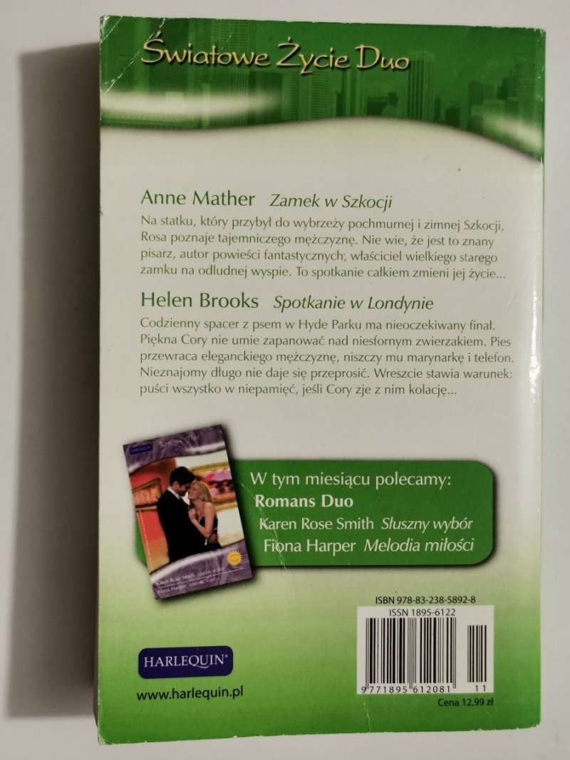 ZAMEK W SZKOCJI, SPOTKANIE W LONDYNIE - Anne Mather, Helen Brooks 2008