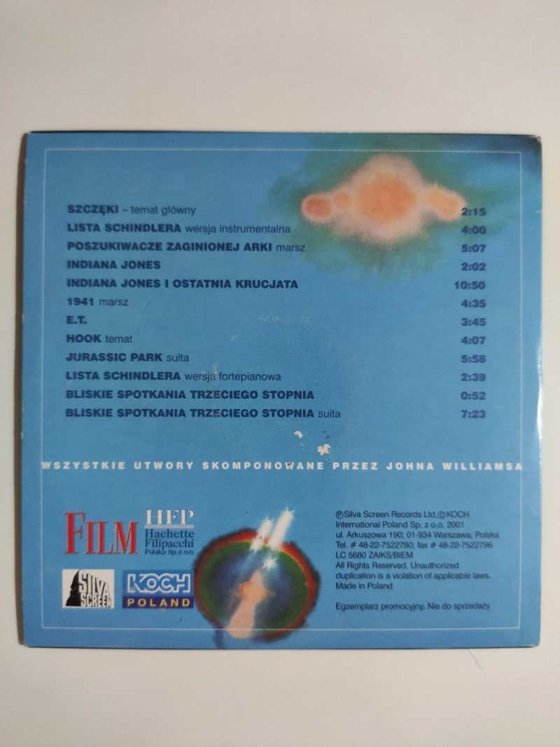 CD. BLISKIE SPOTKANIA MUZYCZNE. STEVEN SPIELBERG