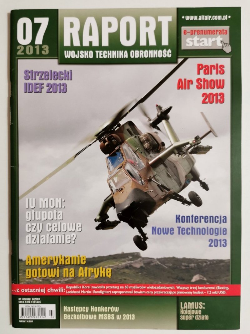 RAPORT NR 07/2013 PARIS AIR SHOW 2013