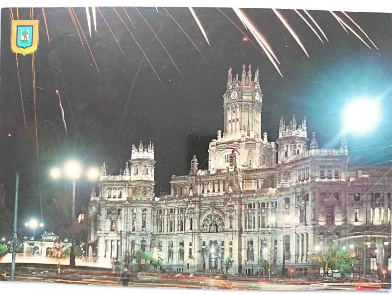 MADRID. PALACIO DE COMUNICACIONES. VISTA NOCTURNA