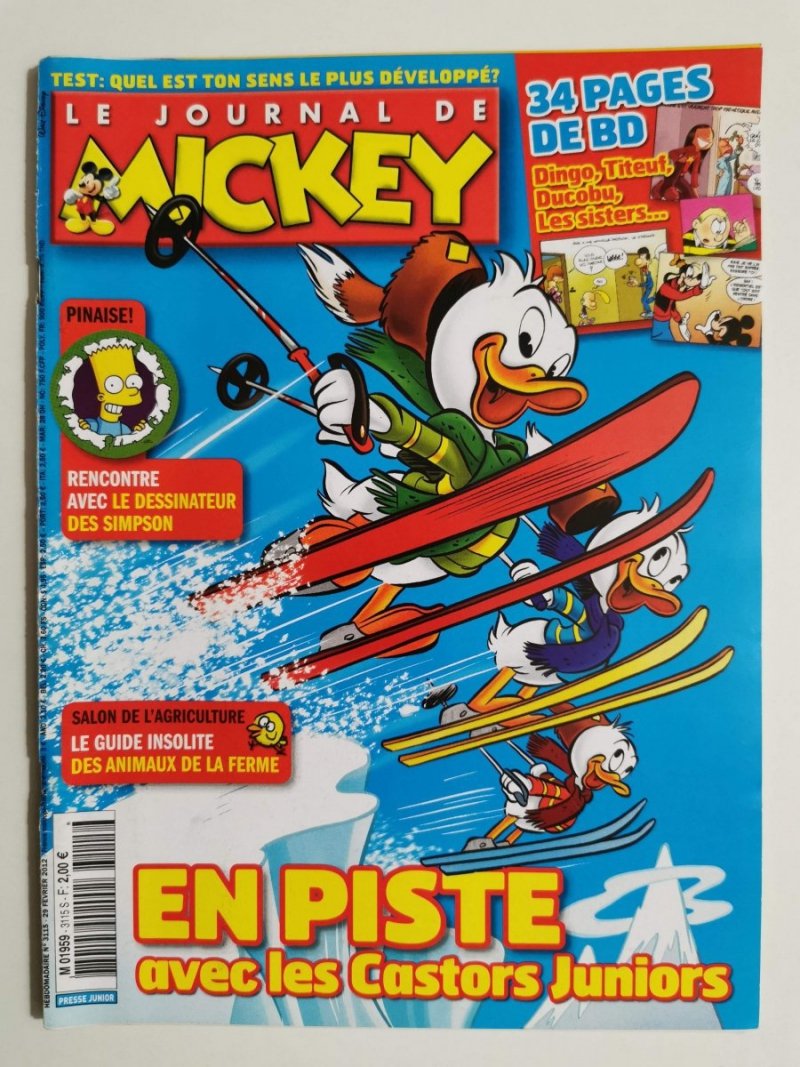 LE JOURNAL DE MICKEY 29 FEVRIER 2012