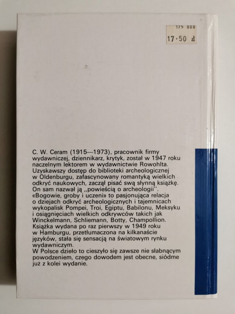 BOGOWIE GROBY I UCZENI - C. W. Ceram 