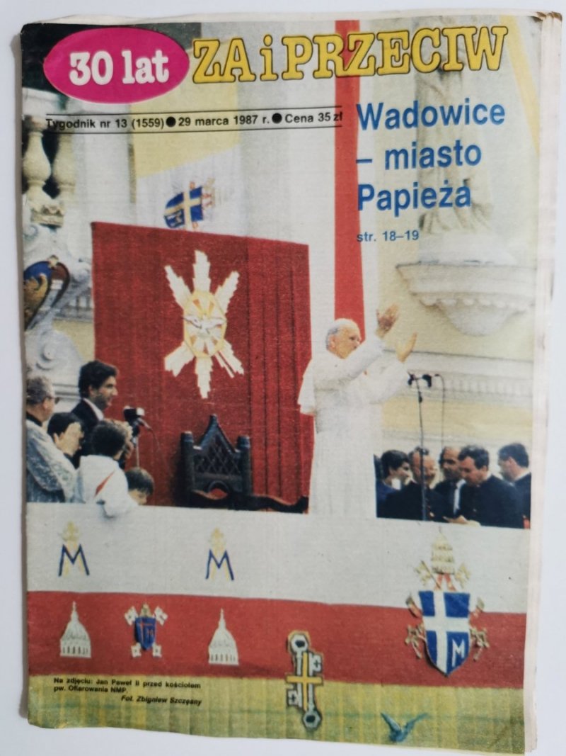 ZA I PRZECIW TYGODNIK NR 13 (1559) 29 MARCA 1987 r.