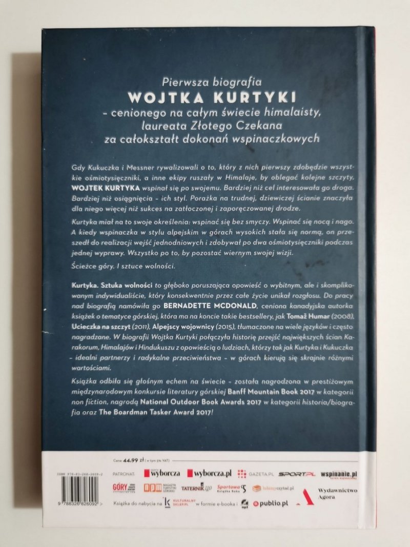 KURTYKA. SZTUKA WOLNOŚCI - Bernadette McDonald 