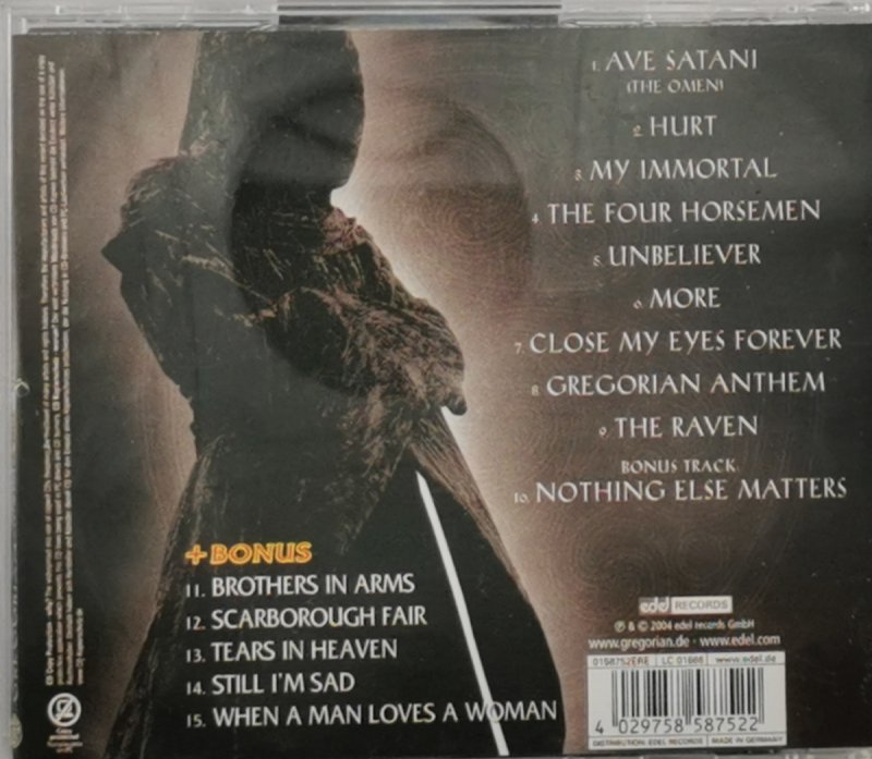 CD. GREGORIAN THE DARK SIDE