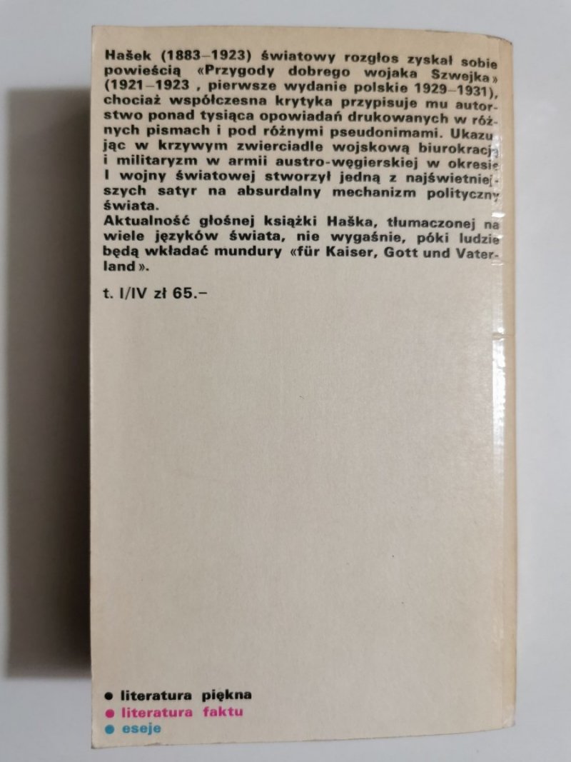 PRZYGODY DOBREGO WOJAKA SZWEJKA PODCZAS WOJNY ŚWIATOWEJ TOM I i II 1980