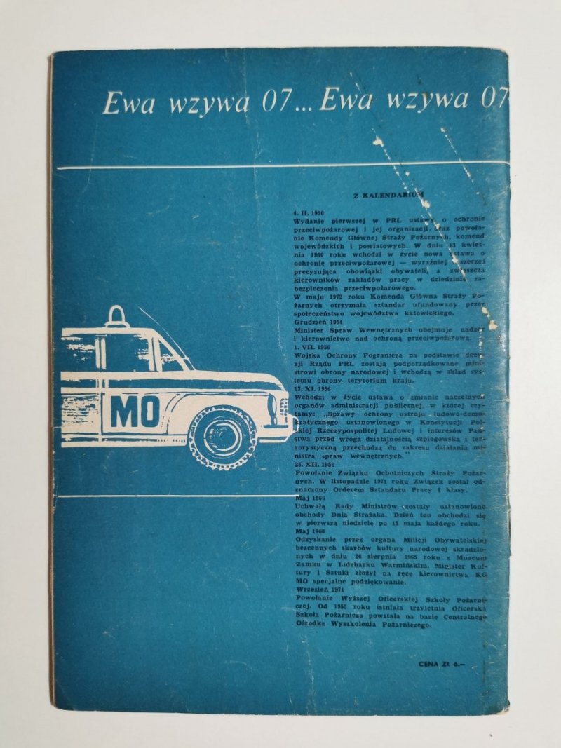 EWA WZYWA 07 NR 74 TROP WIEDZIE W HISTORIĘ - Maria Osiadacz 1974