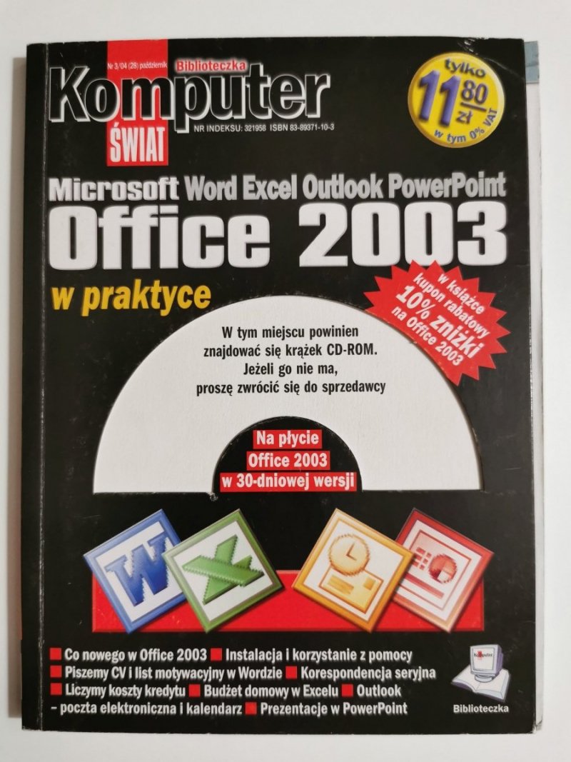 MICROSOFT OFFICE 2003 W PRAKTYCE BEZ PŁYTY CD 2004