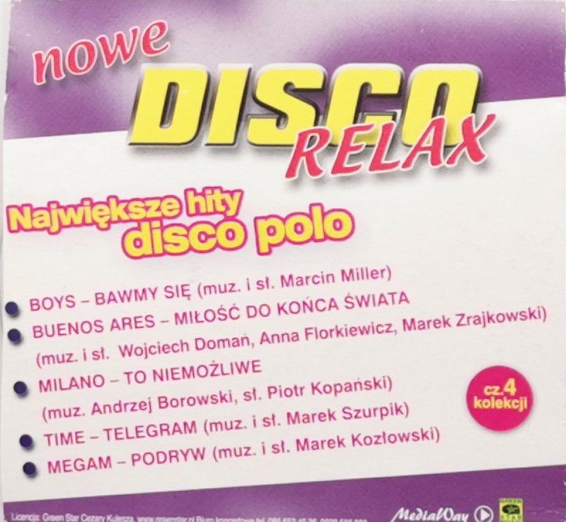 CD. NOWE DISCO RELAX CZ. 4