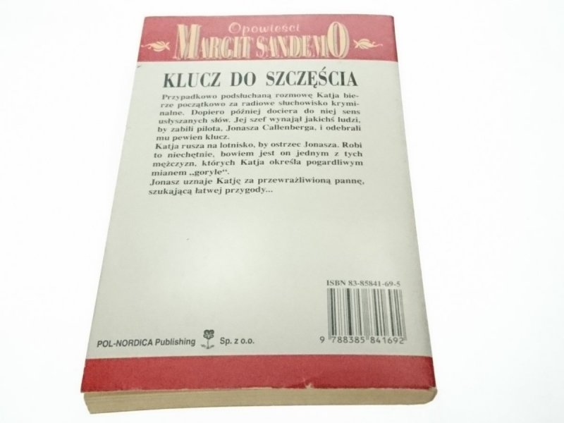 OPOWIEŚCI MARGIT SANDEMO TOM 22 KLUCZ DO SZCZĘŚCIA