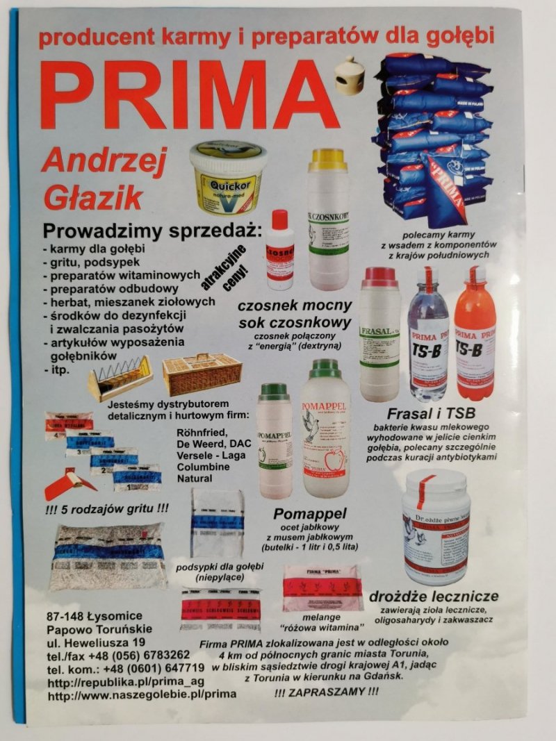 POLSKIE HODOWLE GOŁĘBI POCZTOWYCH CZĘŚĆ I 2005