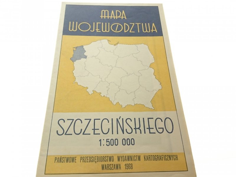 MAPA WOJEWÓDZTWA SZCZECIŃSKIEGO 1968