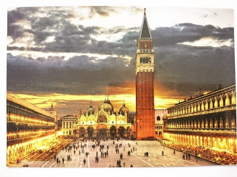 VENICE AT NIGHT. ST. MARCUS SQUARE