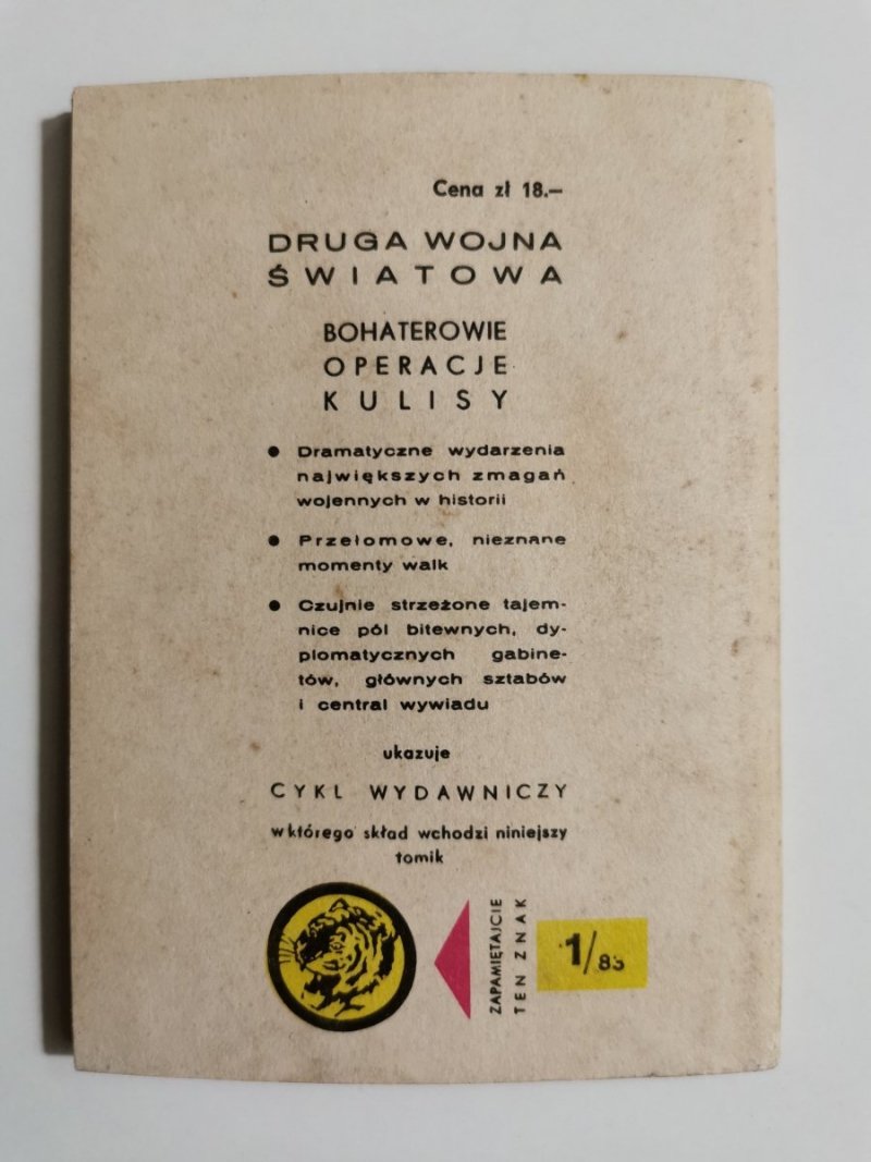 ŻÓŁTY TYGRYS: TRON DLA FAWORYTA - Czesław Stempniewicz 1983