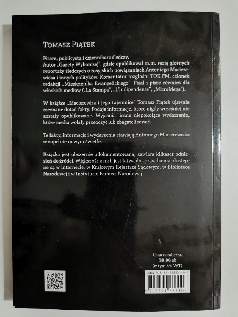 MACIEREWICZ I JEGO TAJEMNICE - Tomasz Piątek 2017