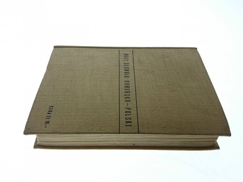 MAŁY SŁOWNIK RUMUŃSKO-POLSKI; MIC DICTIONAR...1963